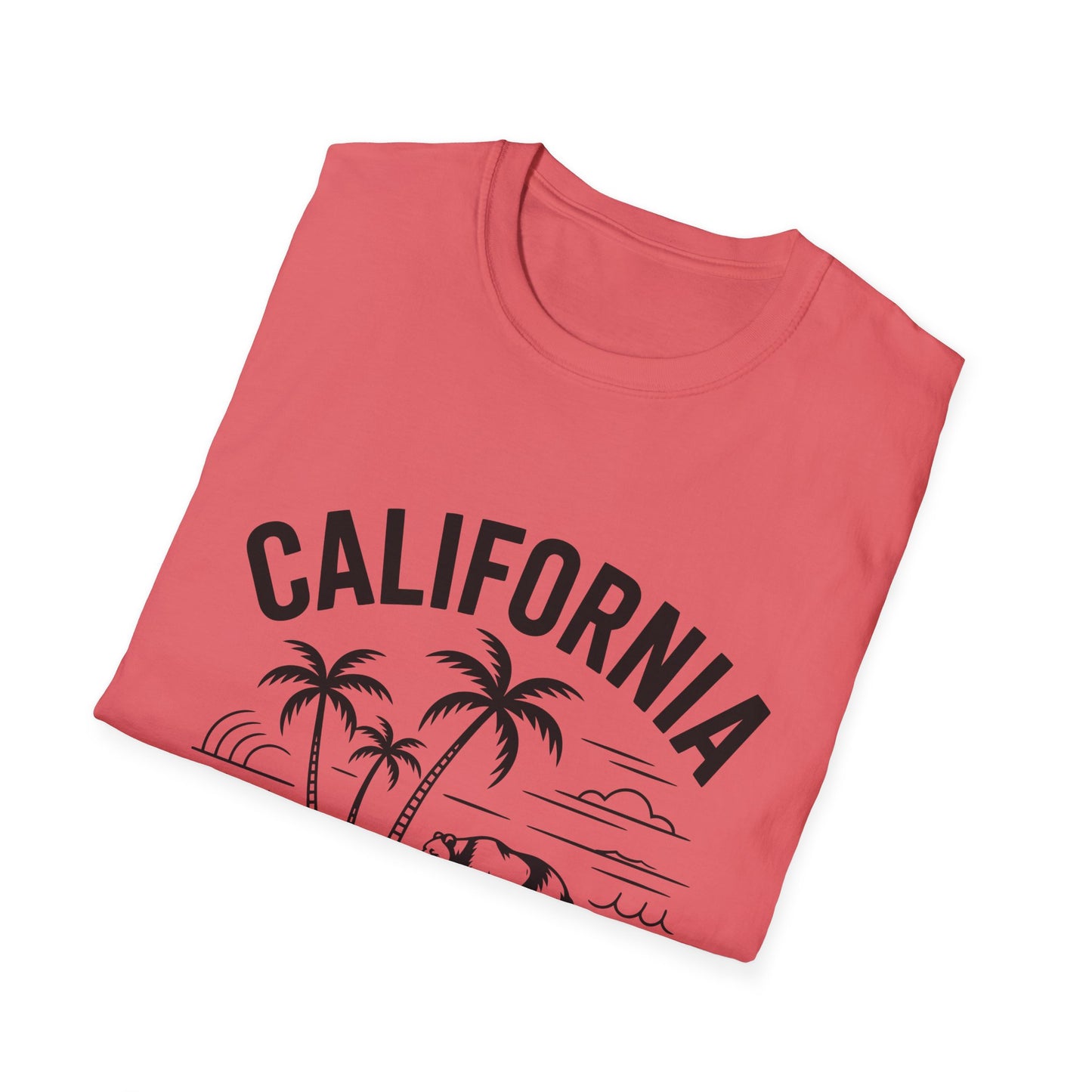 California Inspired Unisex T-Shirt, Softstyle Tee, Vintage California Tee, Travel Gift, Summer Fashion, Beachwear, Casual Wear