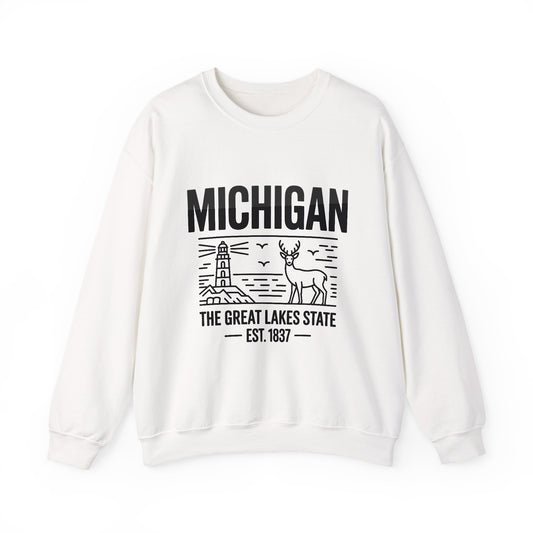 Michigan Pride Sweatshirt | Unisex Heavy Blend™ Crewneck | Great Lakes State Gift | Cozy Apparel for Outdoors | Perfect for All Seasons
