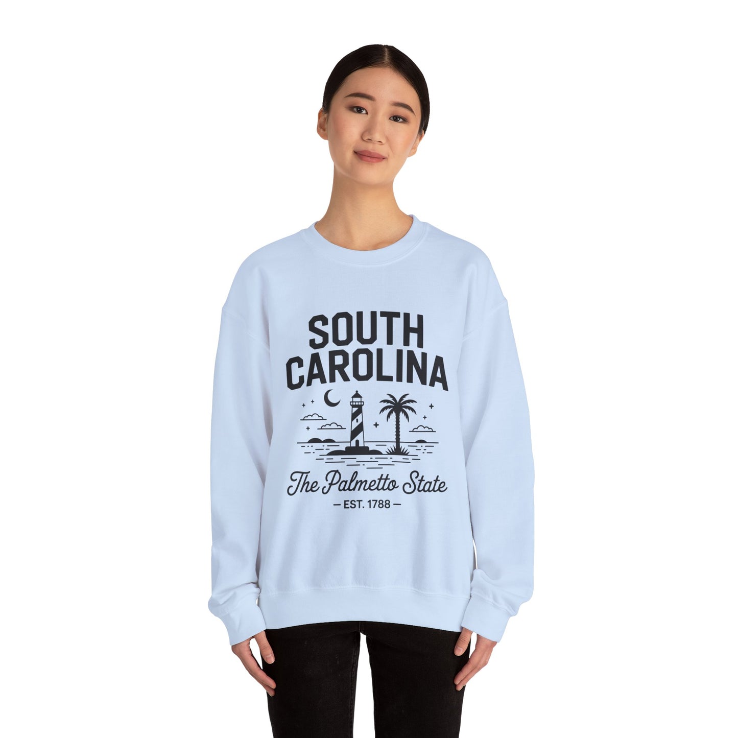 Cozy South Carolina Crewneck Sweatshirt | Unisex, Heavy Blend, Perfect for Spring & Fall, Casual Comfort, Travel, Beach Vibes