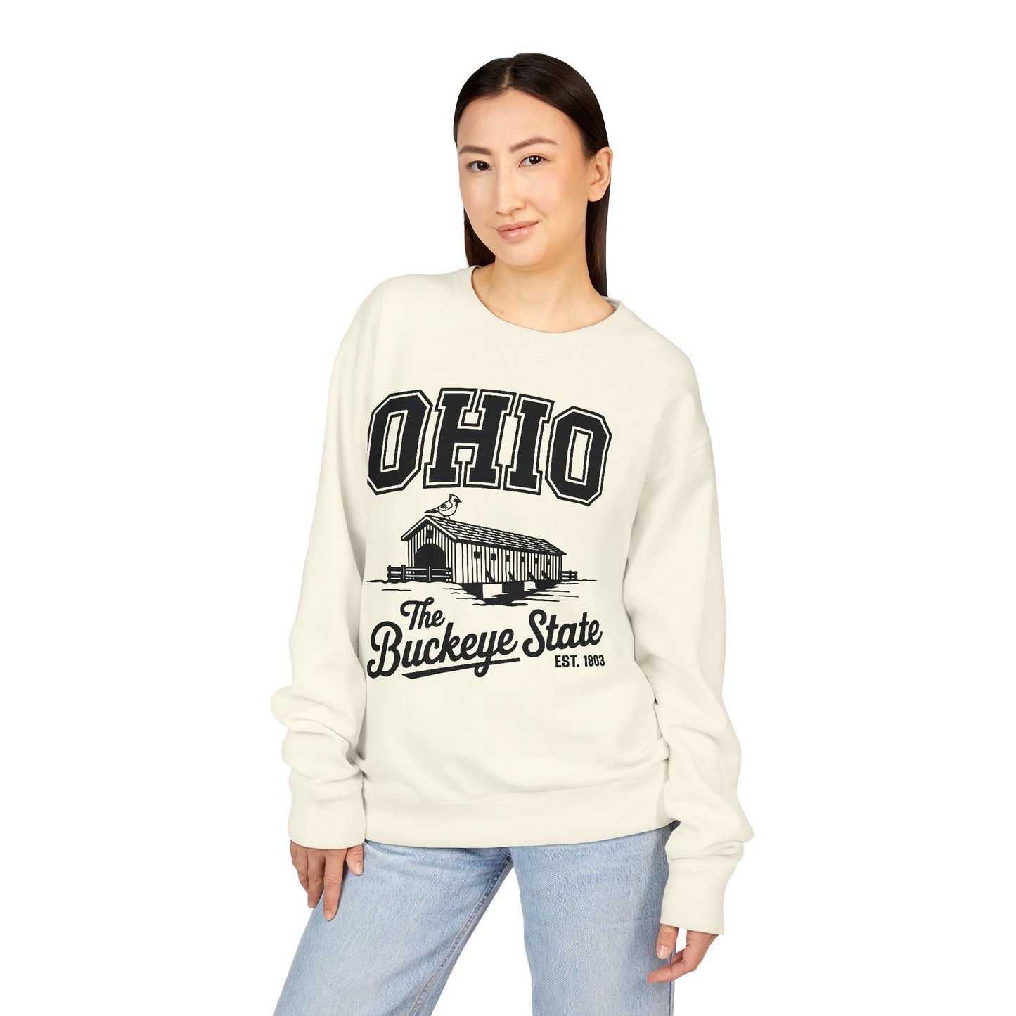 Ohio Buckeye State Vintage Sweatshirt, Unisex Crewneck for Casual Wear, Perfect Gift for Ohio Lovers, Ohio State Pride, Cozy Fall Apparel