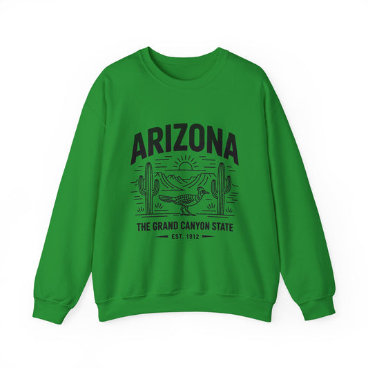 Arizona Crewneck Sweatshirt | Vintage State Apparel, Gift for Travelers, Southwest Style, Unisex Fashion, Cozy Outfit
