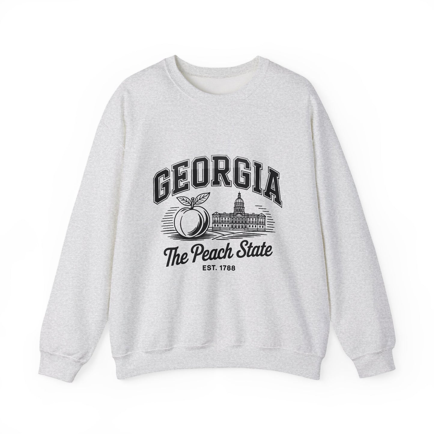 Georgia Peach State Crewneck Sweatshirt, Unisex Sweatshirt, Gift for Georgians, Travel Souvenir, Cozy Apparel, Casual Wear