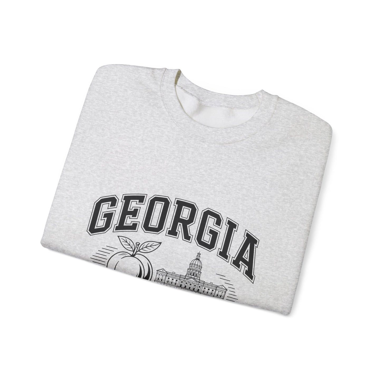 Georgia Peach State Crewneck Sweatshirt, Unisex Sweatshirt, Gift for Georgians, Travel Souvenir, Cozy Apparel, Casual Wear