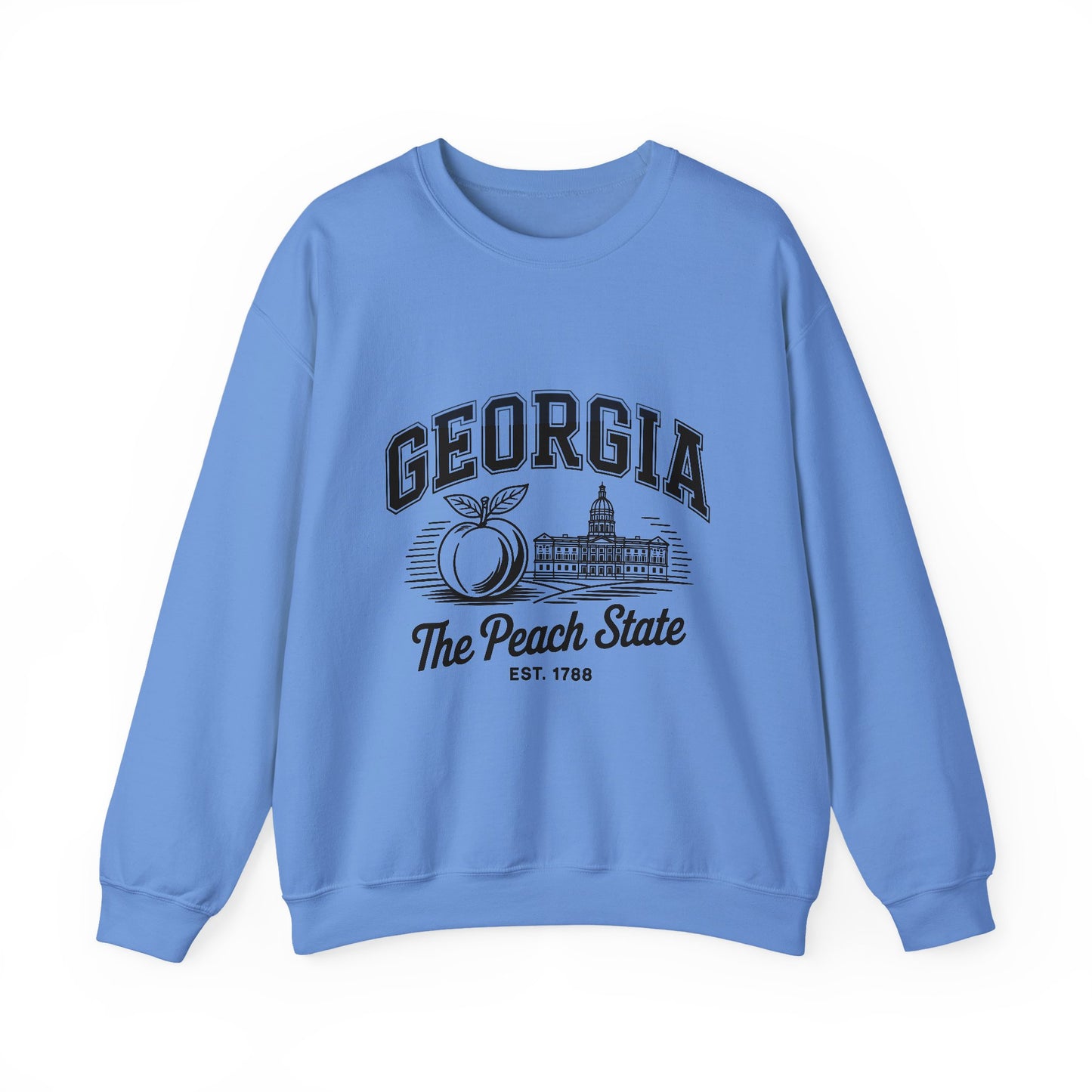 Georgia Peach State Crewneck Sweatshirt, Unisex Sweatshirt, Gift for Georgians, Travel Souvenir, Cozy Apparel, Casual Wear