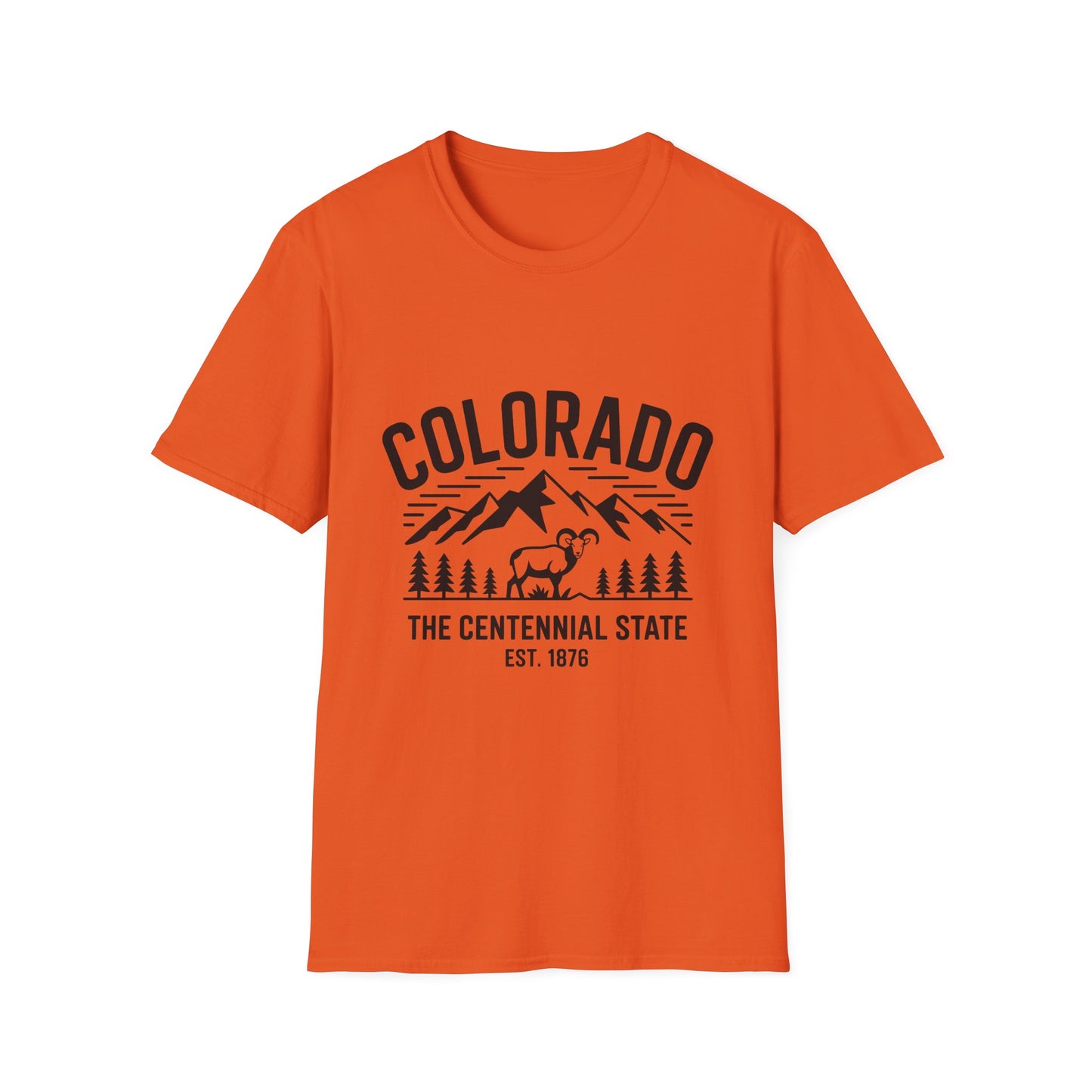 Colorado Adventure Unisex Softstyle T-Shirt, Casual Wear, Travel Tee, Nature Lover Gift, Graphic Tee, Outdoor Apparel