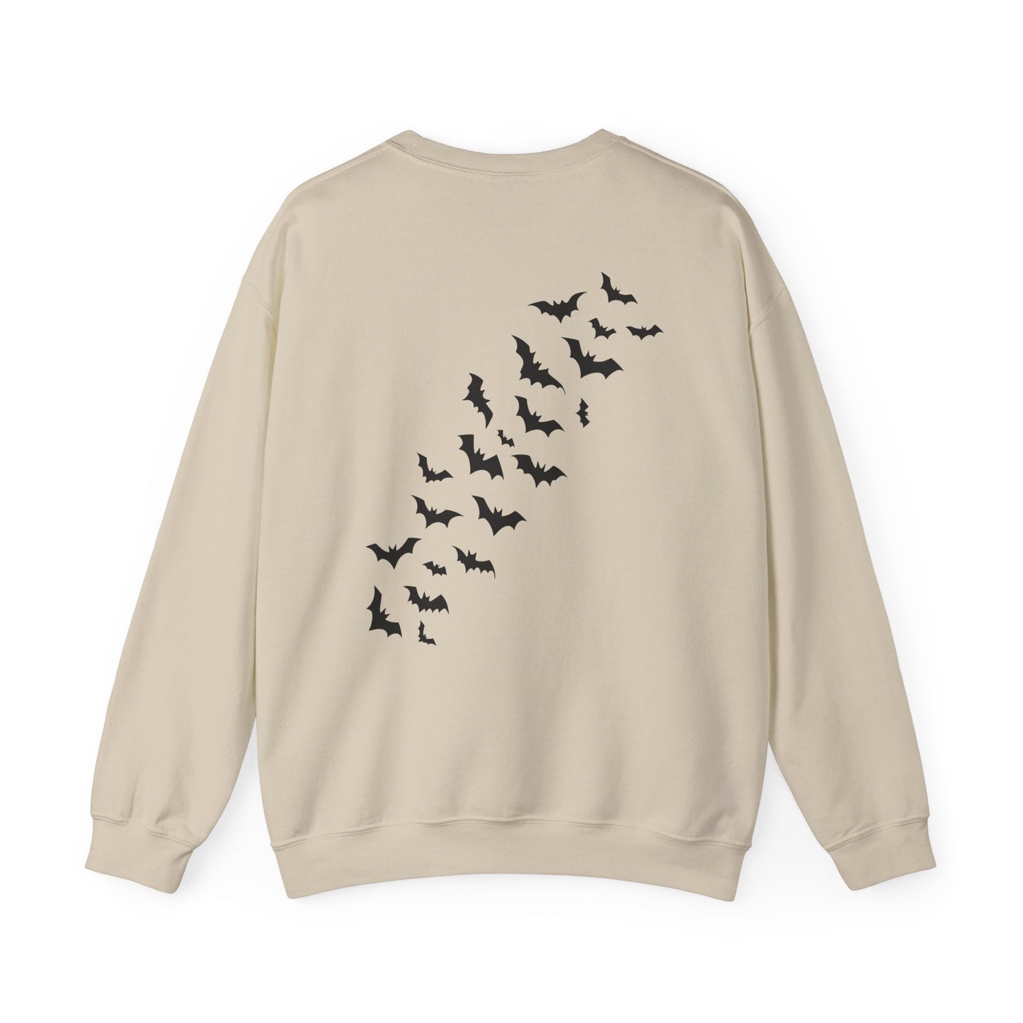 Halloween Bat House Sweatshirt, Cozy Autumn Apparel, Unisex Halloween Crewneck, Spooky Season Fashion, Pumpkin Decor Sweatshirt, [...]