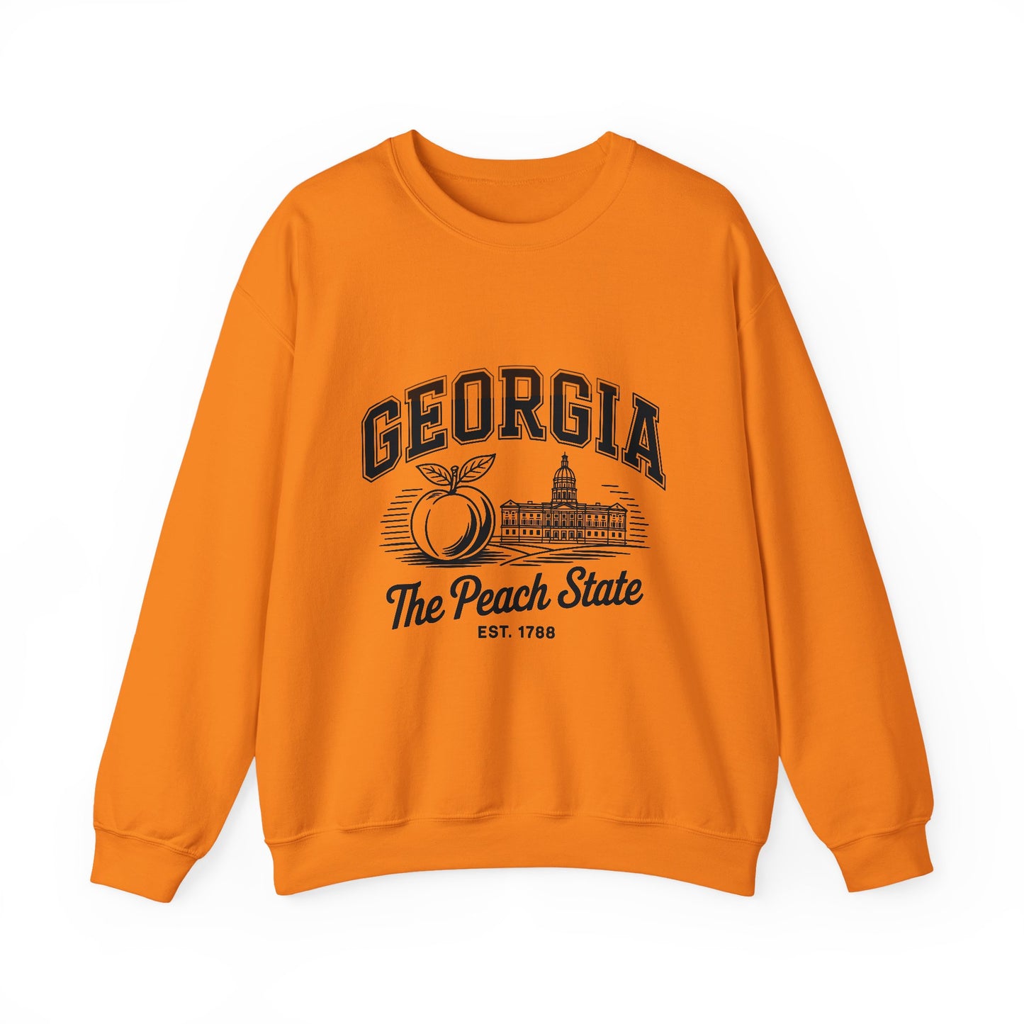 Georgia Peach State Crewneck Sweatshirt, Unisex Sweatshirt, Gift for Georgians, Travel Souvenir, Cozy Apparel, Casual Wear