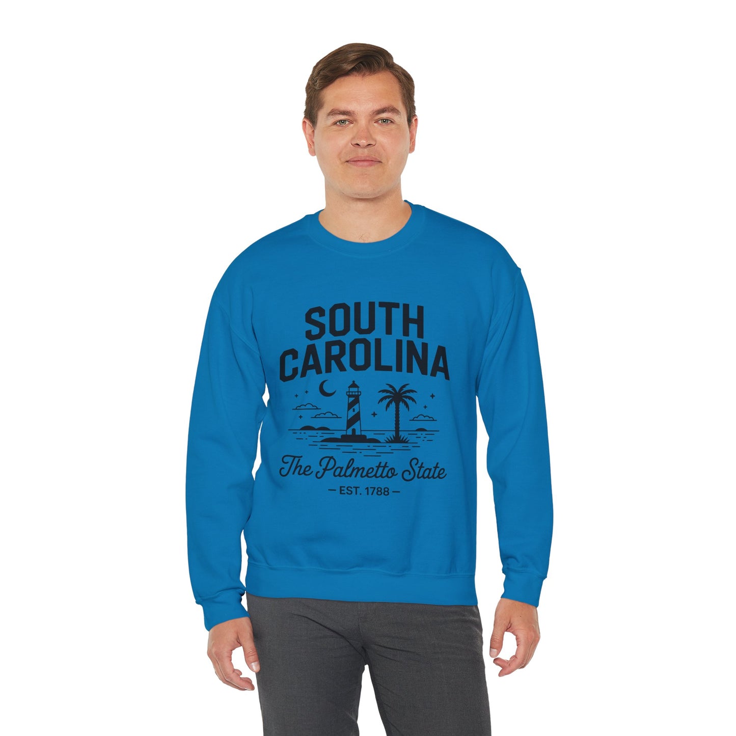 Cozy South Carolina Crewneck Sweatshirt | Unisex, Heavy Blend, Perfect for Spring & Fall, Casual Comfort, Travel, Beach Vibes