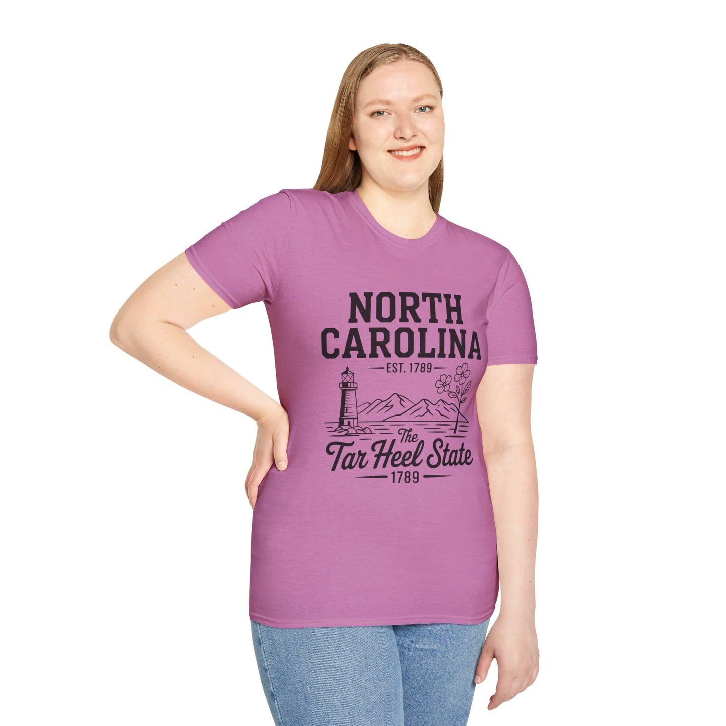 North Carolina State Pride Unisex T-Shirt, Great gift for locals, Souvenir Tee, Comfortable casual wear, Family reunion shirt, Travel [...]