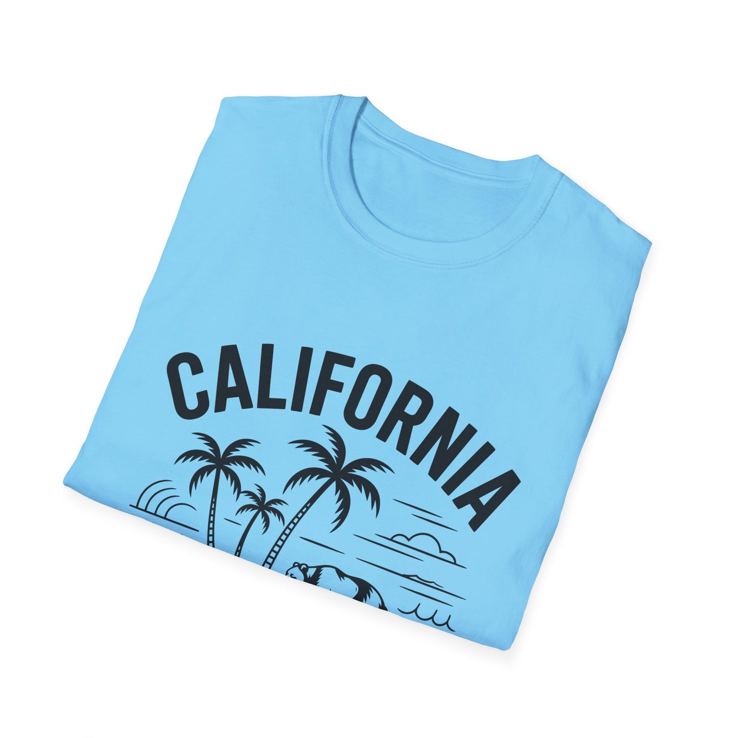 California Inspired Unisex T-Shirt, Softstyle Tee, Vintage California Tee, Travel Gift, Summer Fashion, Beachwear, Casual Wear
