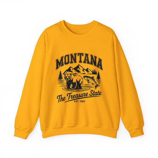 Montana Adventure Crewneck Sweatshirt, Cozy Graphic Sweatshirt, Gift for Nature Lovers, Casual Outfit, Perfect for Fall and Winter