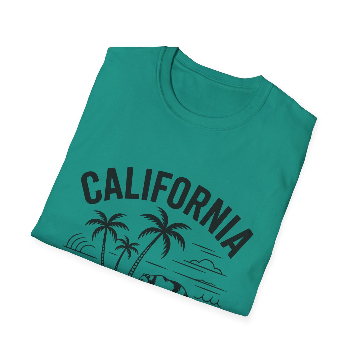 California Inspired Unisex T-Shirt, Softstyle Tee, Vintage California Tee, Travel Gift, Summer Fashion, Beachwear, Casual Wear