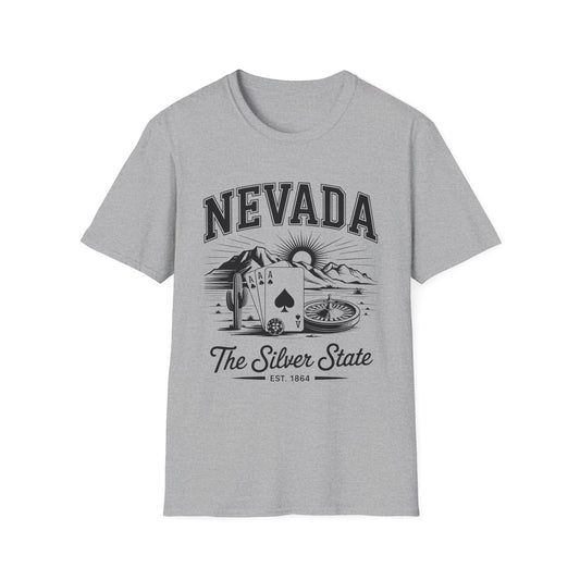 Nevada Vintage Graphic T-Shirt, Unisex Cool Tee, Casual Wear, Travel Souvenir, Gift for Nevada Lovers, Summer Style