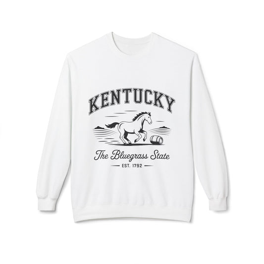 Kentucky Vintage Fleece Sweatshirt, Cozy Crewneck for Fans, Perfect for Gifts, Warm Fall Layer, Kentucky Pride Apparel