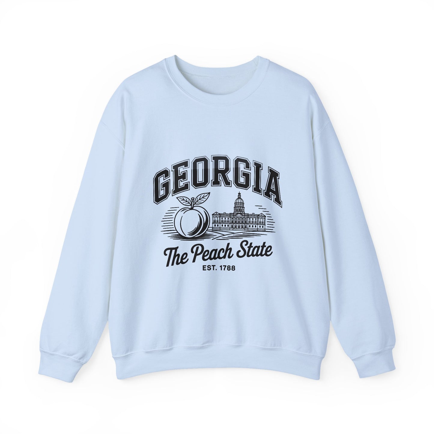 Georgia Peach State Crewneck Sweatshirt, Unisex Sweatshirt, Gift for Georgians, Travel Souvenir, Cozy Apparel, Casual Wear