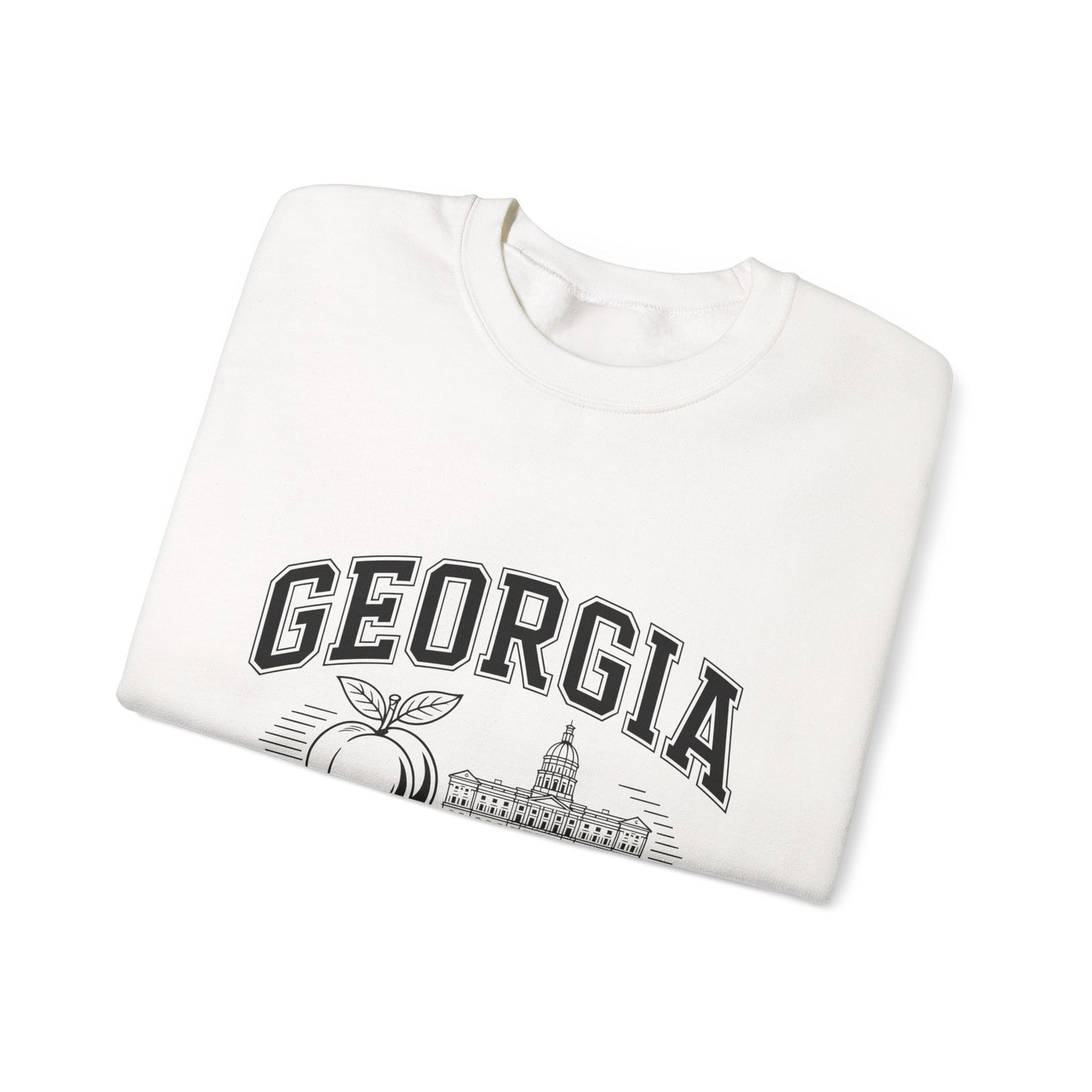 Georgia Peach State Crewneck Sweatshirt, Unisex Sweatshirt, Gift for Georgians, Travel Souvenir, Cozy Apparel, Casual Wear