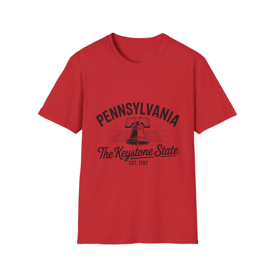 Pennsylvania Keystone State T-Shirt, Unisex Tee, Travel Souvenir, State Pride, Gift for Pennsylvanians, Casual Wear, Summer Fashion