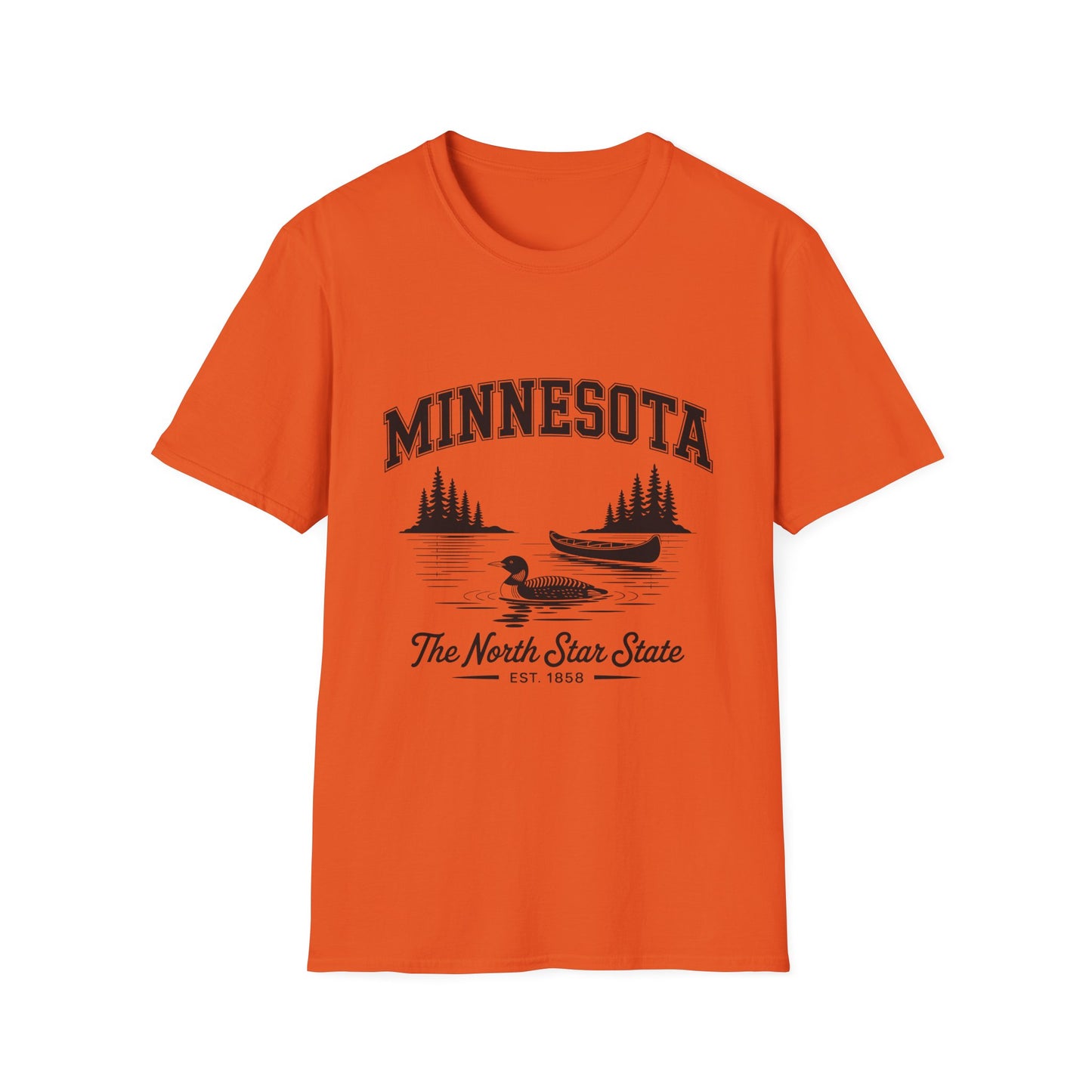 Minnesota Vintage Lake T-Shirt, Softstyle Tee, Cool Gift for Outdoor Lovers, Summer Apparel, Nature Enthusiast Wear