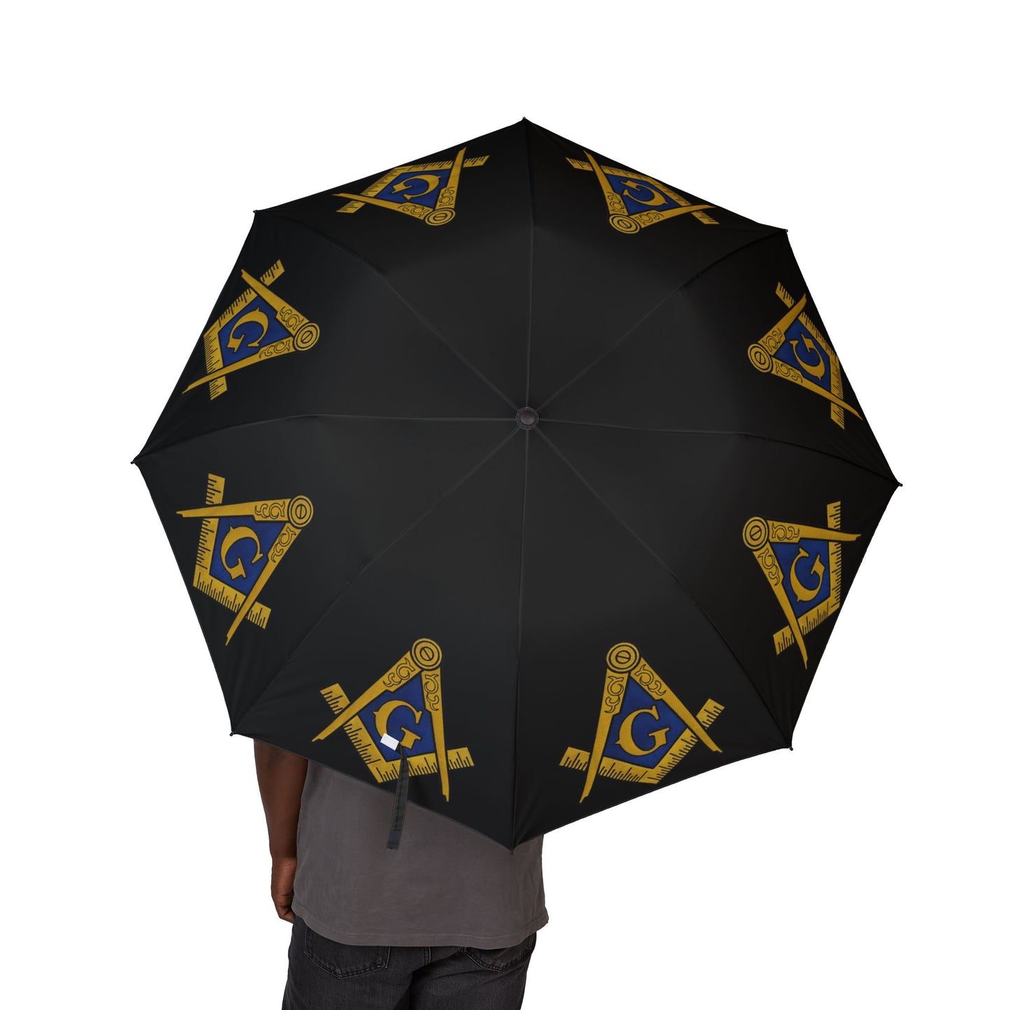 Masonic Symbol Umbrella - Stylish Foldable Umbrella for All Occasions, Rain Protection, Gifts for Masons, Travel Essential, Unique Design