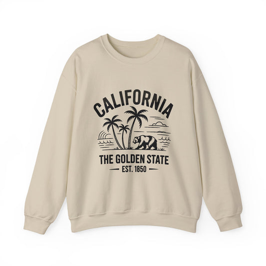 California Crewneck Sweatshirt, Cozy California Sweatshirt, Unisex Crewneck, Retro Gift, Casual Wear, Gift for Travel Lovers