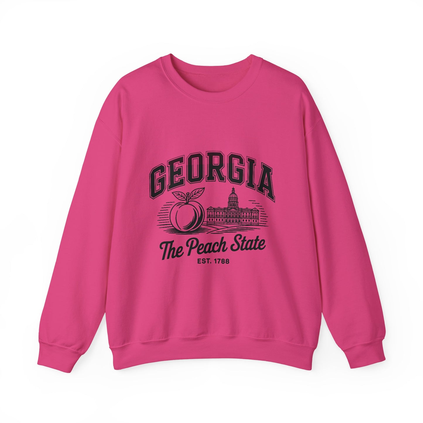 Georgia Peach State Crewneck Sweatshirt, Unisex Sweatshirt, Gift for Georgians, Travel Souvenir, Cozy Apparel, Casual Wear