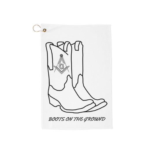Western Golf Towel - Cowboy Boots Design, Unique Golf Gear, Outdoor Gift, Men’s Accessories, Golfer’s Essential, Fun Golf Towels