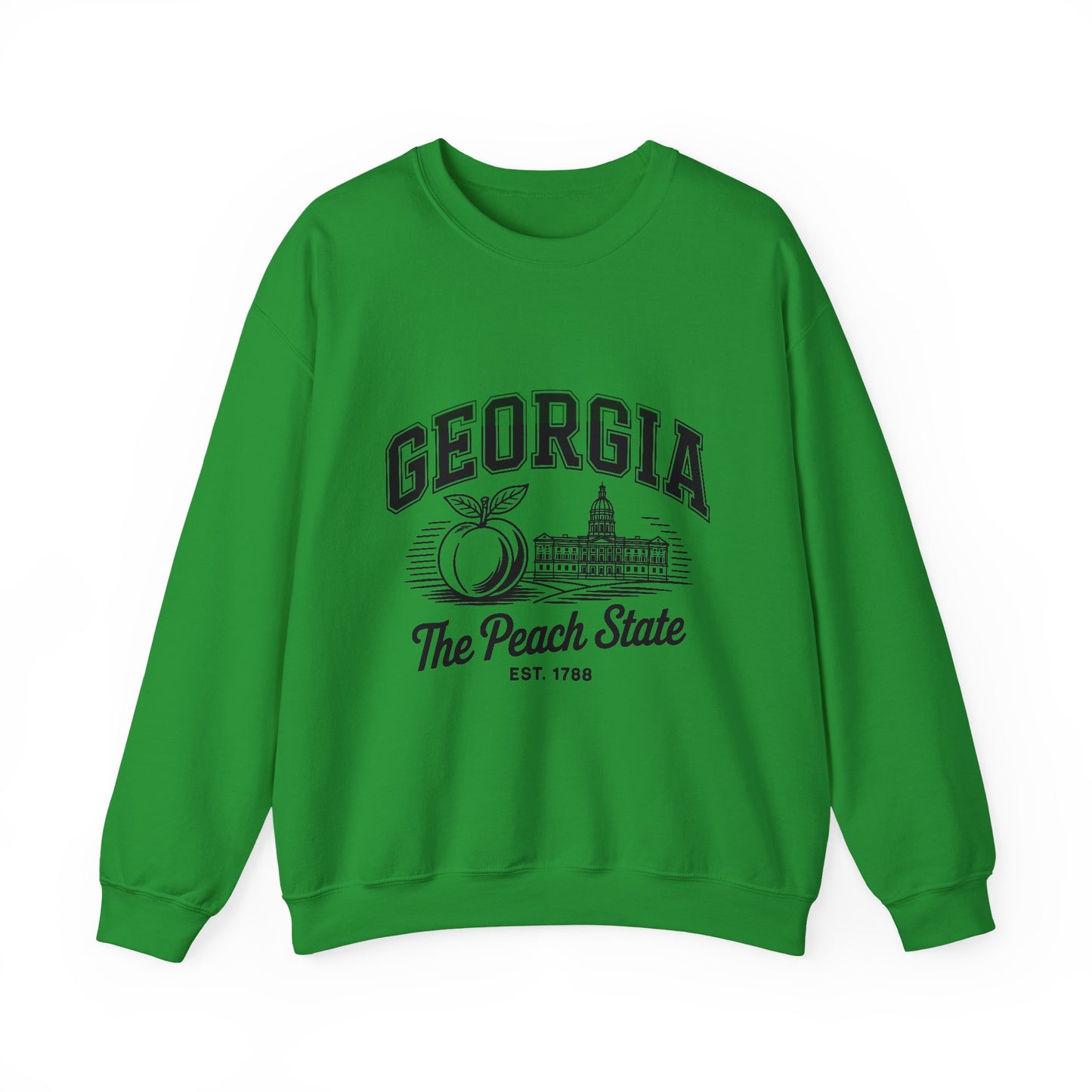 Georgia Peach State Crewneck Sweatshirt, Unisex Sweatshirt, Gift for Georgians, Travel Souvenir, Cozy Apparel, Casual Wear