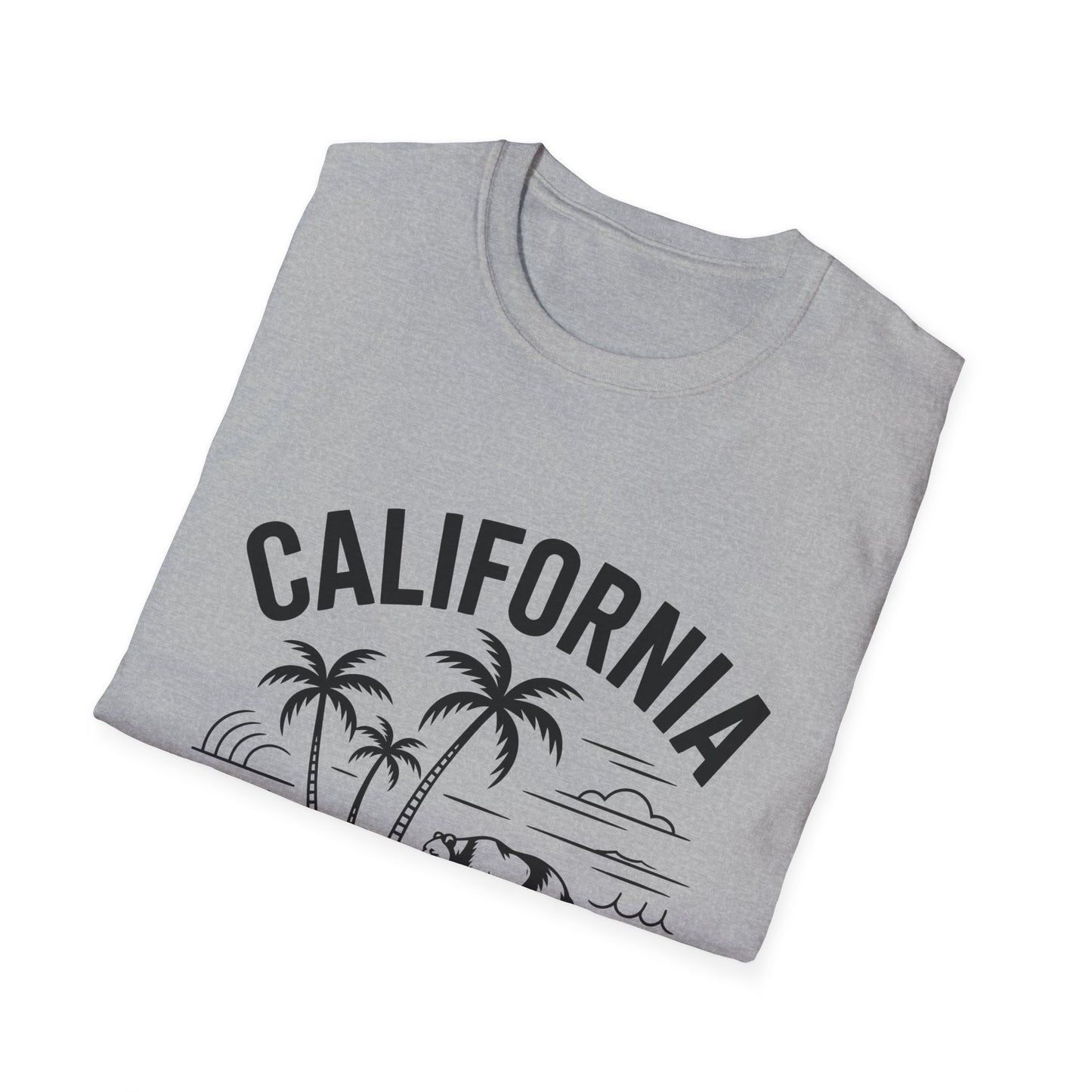 California Inspired Unisex T-Shirt, Softstyle Tee, Vintage California Tee, Travel Gift, Summer Fashion, Beachwear, Casual Wear