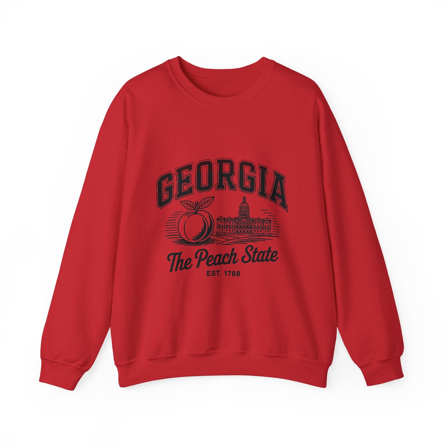 Georgia Peach State Crewneck Sweatshirt, Unisex Sweatshirt, Gift for Georgians, Travel Souvenir, Cozy Apparel, Casual Wear